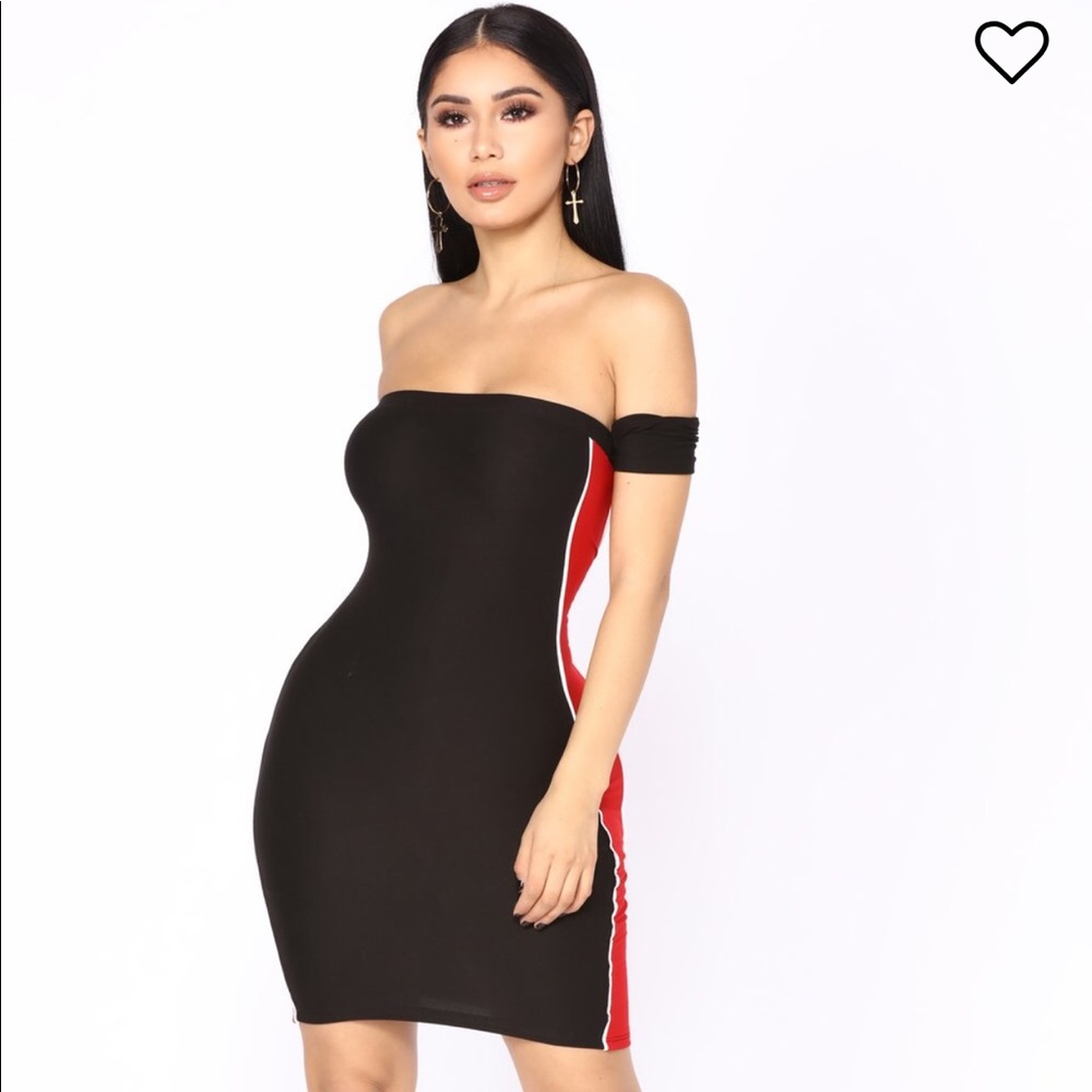 She's All That Sporty Dress - Black/Red size XL